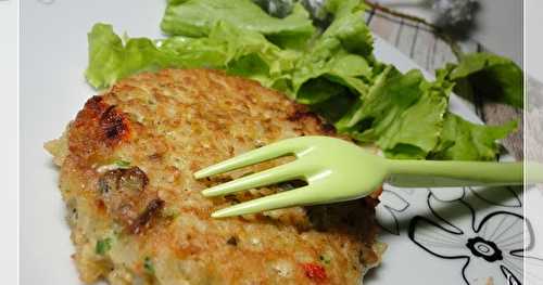 Galettes de riz complet aux poivrons et crème de coco