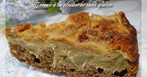 Gâteau à la rhubarbe, sans gluten, farine de teff et sarrasin