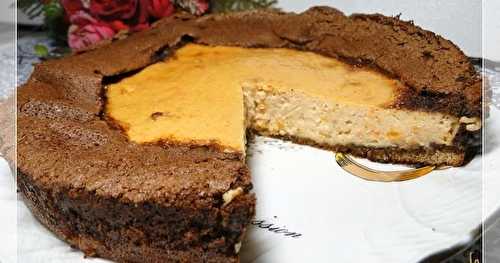 Gâteau au fromage blanc, aux abricots et au chocolat