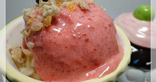 Glace aux fraises avec Monsieur Cuisine (ou framboises, myrtilles...)