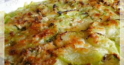 Gratin de courgettes au poulet sans gluten