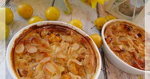 Gratin de mirabelles, sans gluten, sans lactose