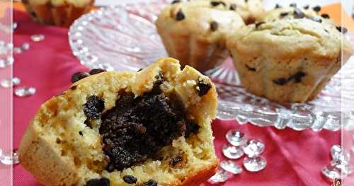 Mandises ou muffins au nutella et pépites de chocolat, sans gluten