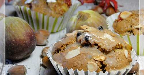 Mini-cakes sans gluten d'automne, myrtilles citron, figue noisette, chocolat coco