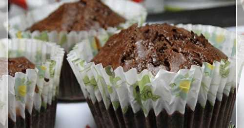 Muffins au chocolat, sans gluten, sans lactose, sans oeuf