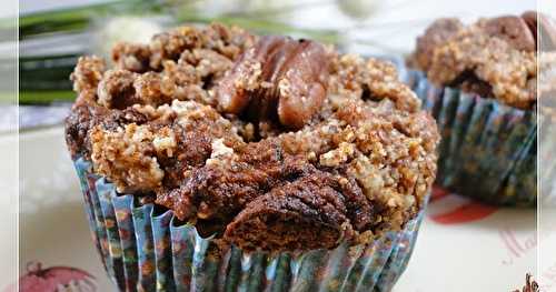 Muffins aux figues, crumble noix de pécan, sans gluten