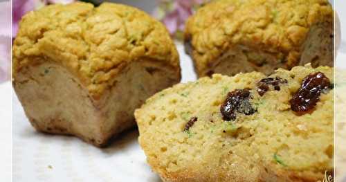 Muffins salés courgette et raisins secs, sans gluten