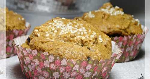 Muffins sallés à l'okara d'amandes et à la crème de sésame