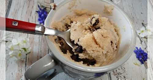 Mug cake sans gluten, sans lactose, sans oeuf aux pépites de chocolat