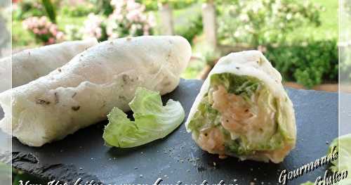 Nem Yep au saumon fumé, laitue et tartare, sans gluten