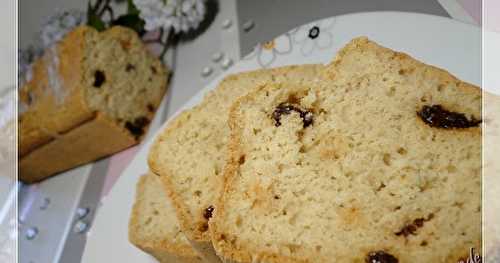 Pain-cake aux raisins sans gluten