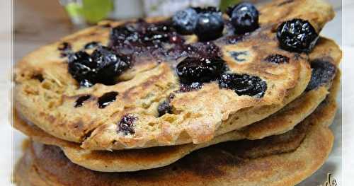 Pancake aux myrtilles sans gluten, sans lactose