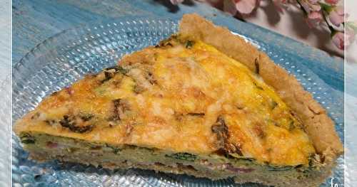 Quiche jambon et fanes de radis sans gluten