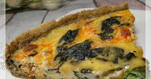 Quiche sans gluten, aux orties et chorizo