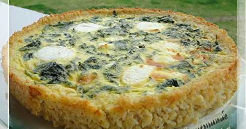 Quinoa-quiche aux orties et chèvre sans gluten