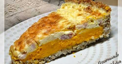 Quinoa-quiche lorraine au potimarron, sans gluten