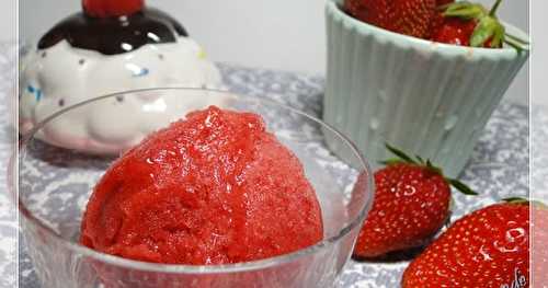 Sorbet à la fraise et au miel