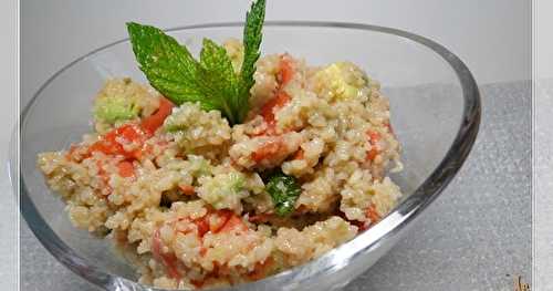 Taboulé au saumon fumé et avocat