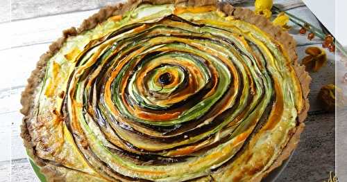 Tarte aux légumes en spirales, sans gluten