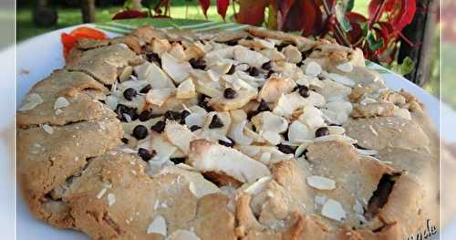 Tarte rustique pommes, crème de marrons et pépites de chocolat