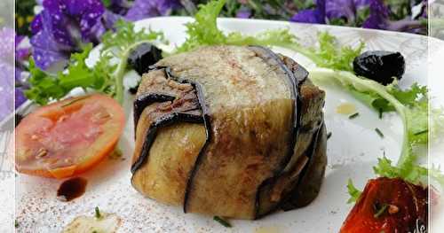 Timbale d'aubergine au chèvre