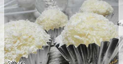 Truffes au chocolat blanc et noix de coco