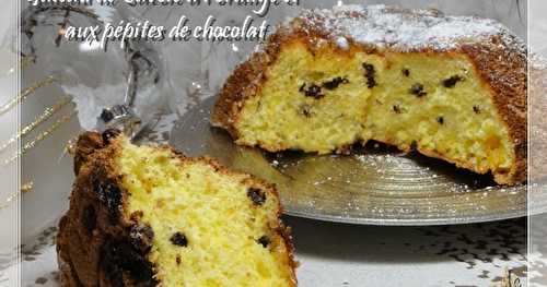 Gâteau de Savoie à l'orange et aux pépites de chocolat sans gluten 