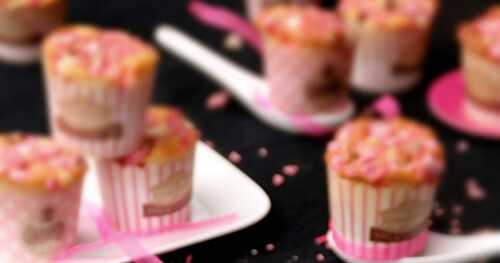 Muffins aux pralines roses pour Octobre Rose