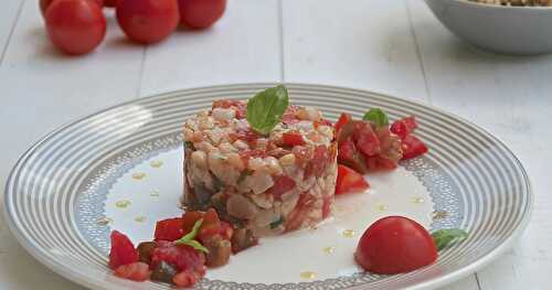 Tartare de noix de st Jacques aux citrons confits et  tomates