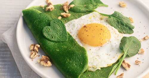  Crêpes aux épinards et son délicieux pesto de mâche et noix 💚