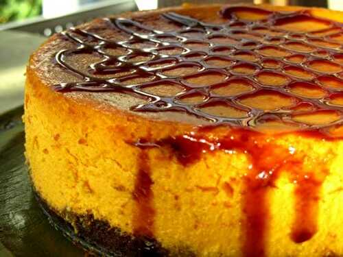 Cheesecake d'automne (et un peu pour Halloween) au potimarron