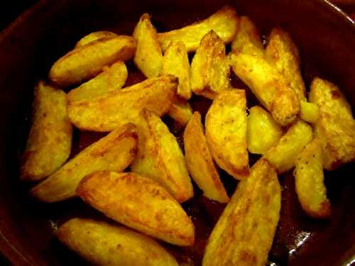 Frites/Potatoes au four à la graisse de canard, légères, croustillantes et dorées | GOURMANDISE SANS FRONTIERES