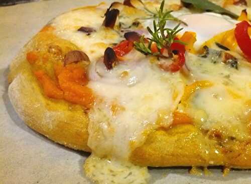 Pumpkin pizza, à la citrouille et fromage à raclette