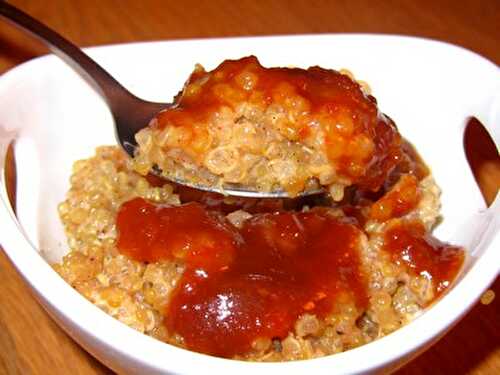 Quinoa au lait d’épeautre et son nappage au caramel végétal