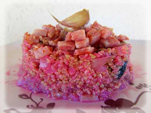 Quinoasotto à l'Ossau, cèpes ail de Lautrec- Octobre Rose | GOURMANDISE SANS FRONTIERES