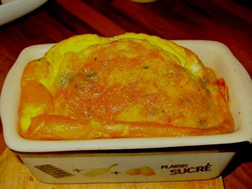 Recette d'un cake omelette au fromage