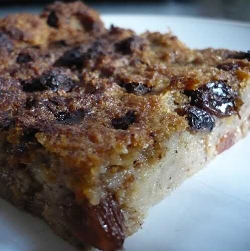 Recette d'un pudding aux raisins secs avec les restes de pain