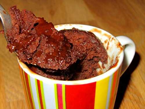 Recette du fondant au chocolat en 20 secondes au micro-ondes