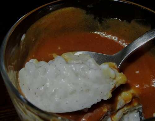 Riz au lait de coco et caramel de mangue