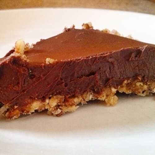 Tarte au chocolat sans cuisson vegan et sans gluten