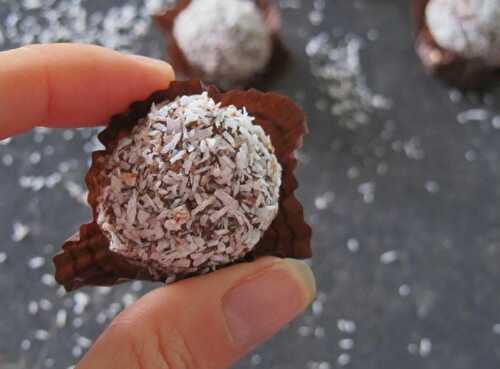 Truffes chocolat lait de coco (sans lactose ni sucre)