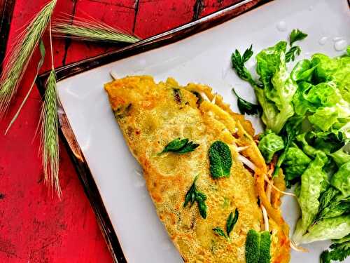 Mes banh xeo (crêpes de riz vietnamiennes) au poulet