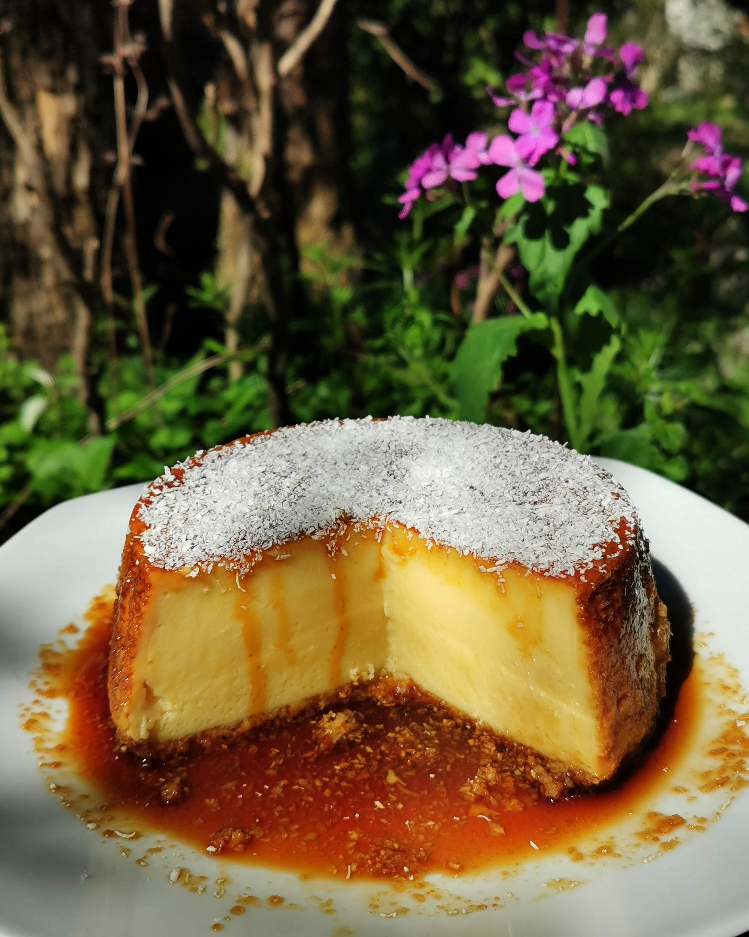 Flan à la crème de coco