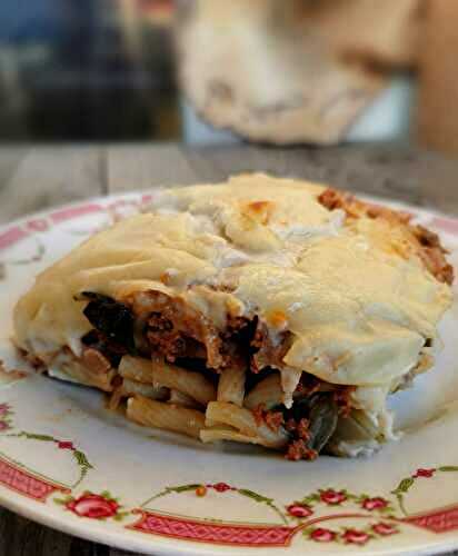 Pastitsio grec, gratin de pâtes à la viande hachée