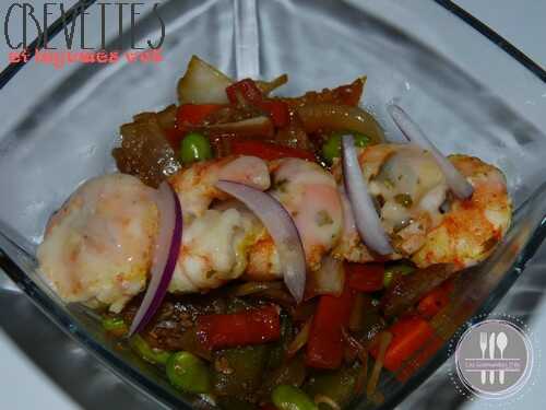Crevettes et légumes aux wok - Gourmandises D'élo
