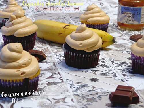 Cupcakes chocolat banane & confiture de lait