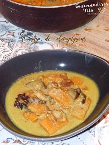 Curry de champignons & patates douces