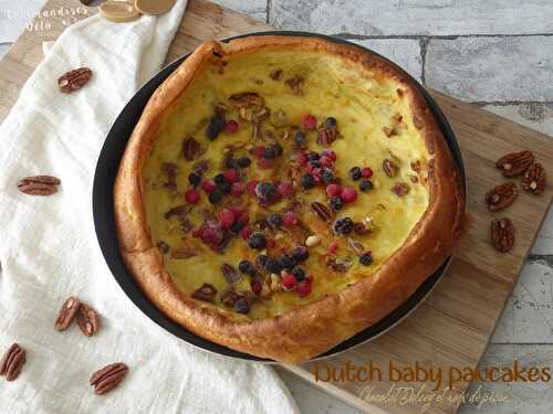 Dutch baby pancakes chocolat dulcey et noix de pécan