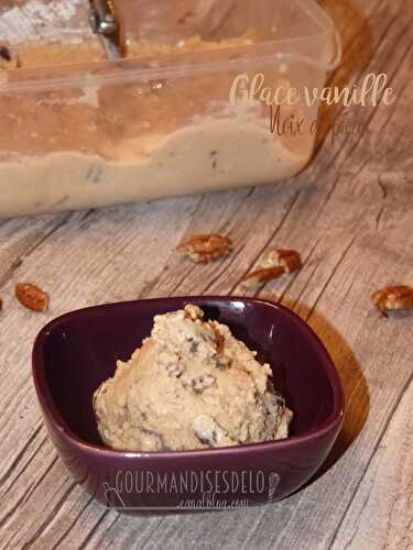 Glace vanille noix de pécan caramélisées au beurre salé