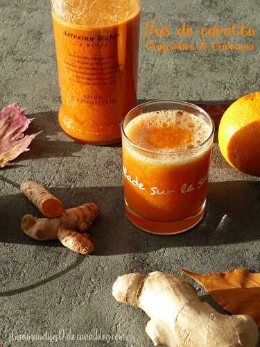 Jus de carottes, gingembre et curcuma